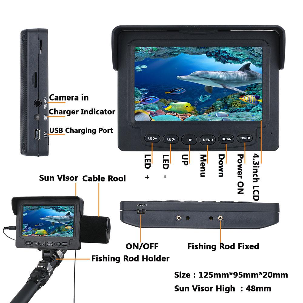 Caméra De Pêche Sous-marine VisiPower 4.3" - 15m Câble - Vision Nocturne IR