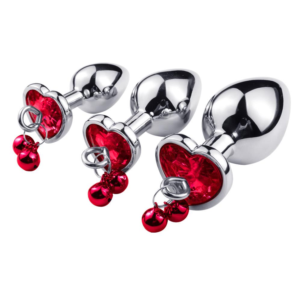 Heart Crystal Beads Vaginal Plug Butt Anal Plug Bell Adult Sexy Toys Men  Women | eBay