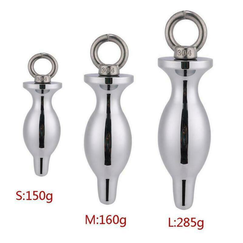 Women's exclusive metal ring anal vaginal ass plug stainless steel  masturbation