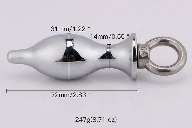 Women's exclusive metal ring anal vaginal ass plug stainless steel  masturbation | eBay