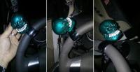 Green Skull Head Car Steering Wheel Spinner Suicide Knob Handle Cool sk2