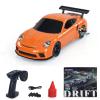 US Stock 1/43 Mini RC Drift Race Car RTR Toy Vehicles W/Traffic Cones Gyro Motor