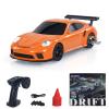 US Stock 1/43 Mini RC Drift Race Car RTR Toy Vehicles W/Traffic Cones Gyro Motor