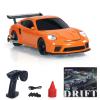 US Stock 1/43 Mini RC Drift Race Car RTR Toy Vehicles W/Traffic Cones Gyro Motor