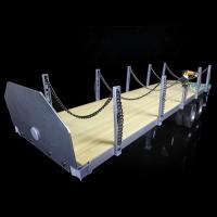 1/14 2Axle 140406 RC Tractor Flat Bed Lorry Vehicle Trailer Model w/Post Chain