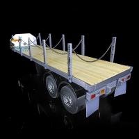 1/14 2Axle 140406 RC Tractor Flat Bed Lorry Vehicle Trailer Model w/Post Chain