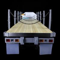 1/14 2Axle 140406 RC Tractor Flat Bed Lorry Vehicle Trailer Model w/Post Chain