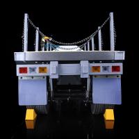 1/14 2Axle 140406 RC Tractor Flat Bed Lorry Vehicle Trailer Model w/Post Chain