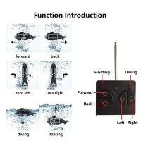 Ready to Run Submarine Toy Mini Remote Control Ship Electric Diving Boat Lights