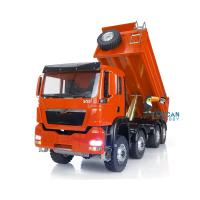 1/14 8x8 LESU Hydraulic RC Dump Tipper Truck Car Model Customized Painted Light