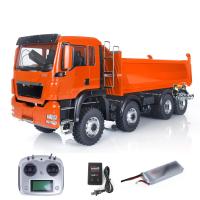 1/14 8x8 LESU Hydraulic RC Dump Tipper Truck Car Model Customized Painted Light