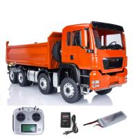 1/14 8x8 LESU Hydraulic RC Dump Tipper Truck Car Model Customized Painted Light