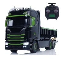 6x6 1/14 Hydraulic RC Dumper Car Metal Roll-on-off Full Dump Truck Tipper Model