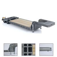 LESU 872MM Metal Wood 4Axles Trailer for 1/14 RC TAMIYA Tractor Truck Model