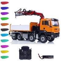 1:14 LESU RC Hydraulic 3-Way 8*8 Dumper Remote Control Crane Dumper Tipper Cars