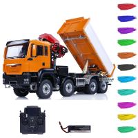 1:14 LESU RC Hydraulic 3-Way 8*8 Dumper Remote Control Crane Dumper Tipper Cars