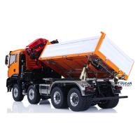 1:14 LESU RC Hydraulic 3-Way 8*8 Dumper Remote Control Crane Dumper Tipper Cars