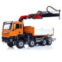 1:14 LESU RC Hydraulic 3-Way 8*8 Dumper Remote Control Crane Dumper Tipper Cars