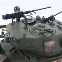 1/16 RC Tank Sherman M4A3 E8 Fury Barrel IR BB Smoke 360° Rotate Metal Chassis