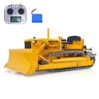 Metal 1/14 RC D7 Dozer Hydraulic Bulldozer RTR Model Flysky Light Sound I6S ESC
