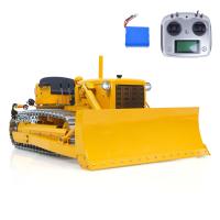 Metal 1/14 RC D7 Dozer Hydraulic Bulldozer RTR Model Flysky Light Sound I6S ESC