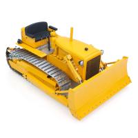 Metal 1/14 RC D7 Dozer Hydraulic Bulldozer RTR Model Flysky Light Sound I6S ESC