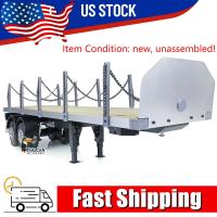 TOUCAN 1:14 2Axle RC Tractor Flatbed Semi Trailer for RC TAMIYA Tractor Truck