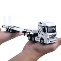 RTR HUINA 1/64 RC-Traktor-LKW9900 3Achs-Kunststoff-Halb-Flachbett-Anhänger-Sound