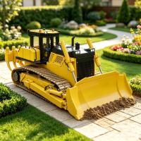 1/12 Metall Hydraulischer RC Bulldozer D155AX RTR RC Dozer 5 Plüge 7Way Ventil