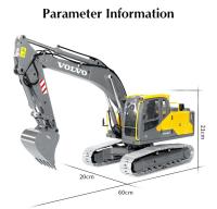 1:14 Double E E010 EC160E RC Excavator RTR Full Alloy Metal Digger Light Battery