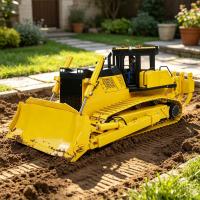 1/12 Metall Hydraulischer RC Bulldozer D155AX RTR RC Dozer 5 Plüge 7Way Ventil