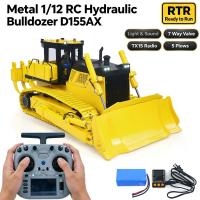 1/12 Metall Hydraulischer RC Bulldozer D155AX RTR RC Dozer 5 Plüge 7Way Ventil