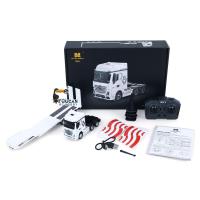 RTR HUINA 1/64 RC-Traktor-LKW9900 3Achs-Kunststoff-Halb-Flachbett-Anhänger-Sound