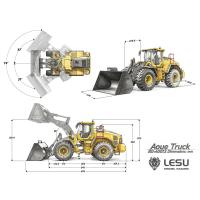 LESU 1/14 L220H 4WD Metal RTR Hydraulic RC Wheeled Loader Model PL18EVLITE Radio