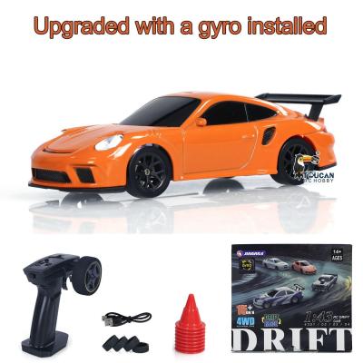 US Stock 1/43 Mini RC Drift Race Car RTR Toy Vehicles W/Traffic Cones Gyro Motor