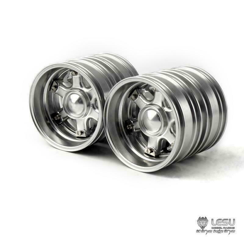 LESU Metal Double Wheel Hub Hex Brake for 1/14 For TAMIYA RC Tractor Truck Build