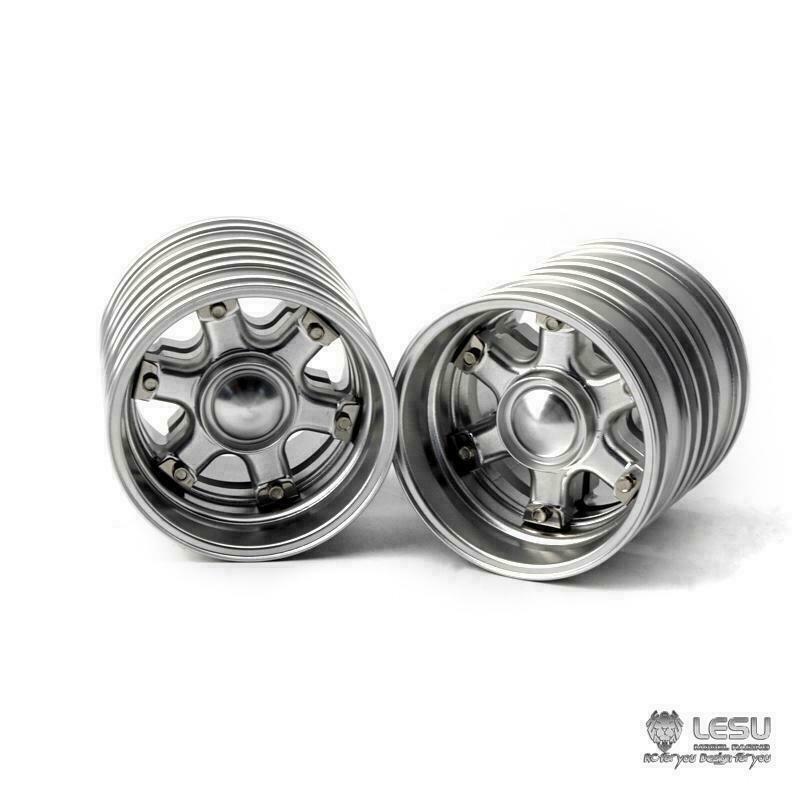 LESU Metal Double Wheel Hub Hex Brake for 1/14 For TAMIYA RC Tractor Truck Build
