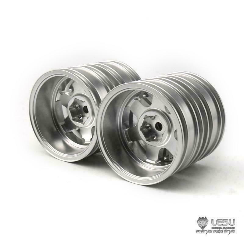 LESU Metal Double Wheel Hub Hex Brake for 1/14 For TAMIYA RC Tractor Truck Build