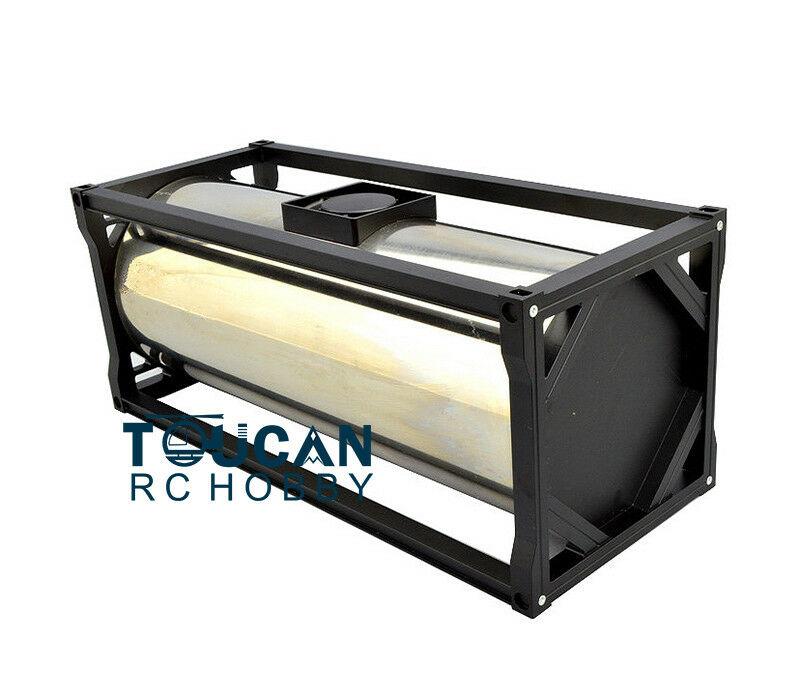 TOUCANRC 1/14 Scale 20ft Metal Oil Tank for Tamiya RC Trailer Tractor DIY Parts