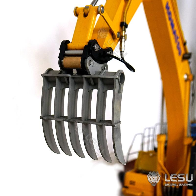 DIY LESU Metal Scraper Rake Bucket 1:14 RC Hydraulic Wheeled Tracked Excavator