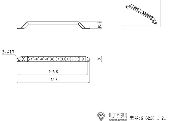 LESU Metal Cabin Wire Rack Holder Etched Parts For 1:14 RC Tamiya Tractor Truck