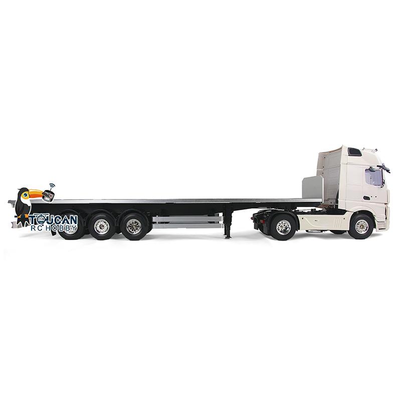 TOUCANRC 1/14 RC DIY  2Axles Tractor Truck Flatbed Lorry Trailer Car Model