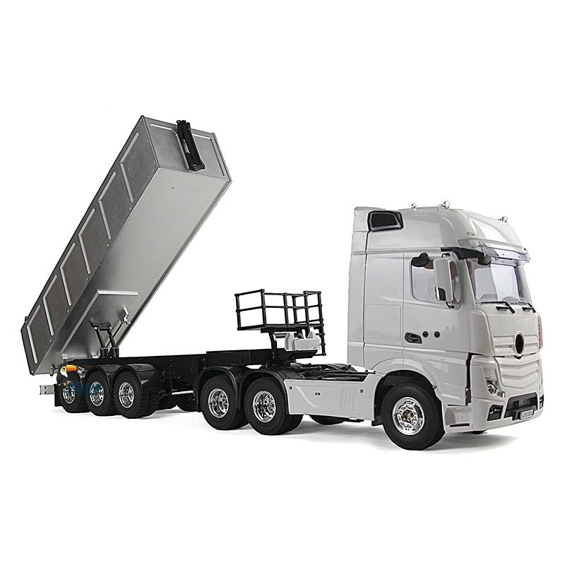 TOUCANRC RC 1/14 6*4 Tractor Truck With 3-Axles Metal Dump Trailer KIT DIY Model