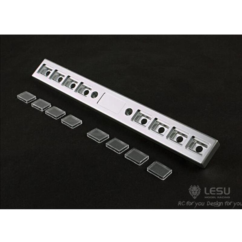 LESU Metal Rear Bumper Taillight Base for For TAMIYA Trailer  RC 1/14