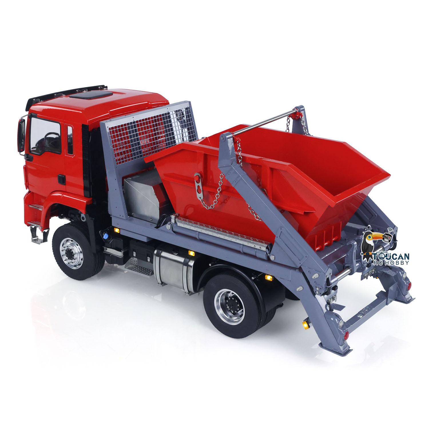 LESU Metal 1/14 RC Hydraulic Swing Arm Garbage Dump Truck 4X4 Skip Loader RTR