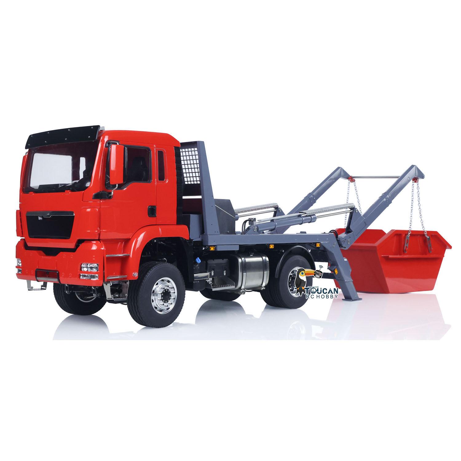 LESU Metal 1/14 RC Hydraulic Swing Arm Garbage Dump Truck 4X4 Skip Loader RTR