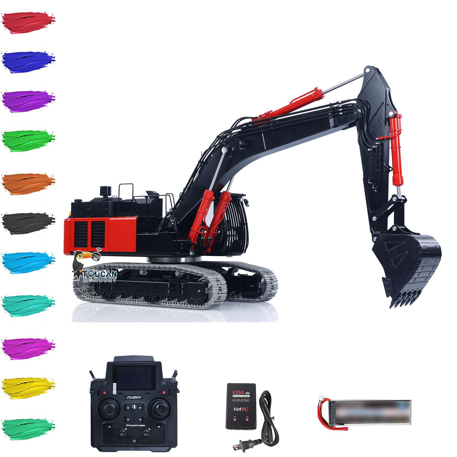 LESU 1/14 Remote Control Hydraulic Excavator Aoue ZX490 RTR CNC Metal RC Digger