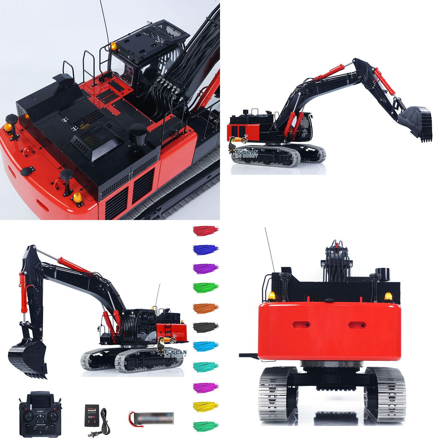 LESU 1/14 Remote Control Hydraulic Excavator Aoue ZX490 RTR CNC Metal RC Digger