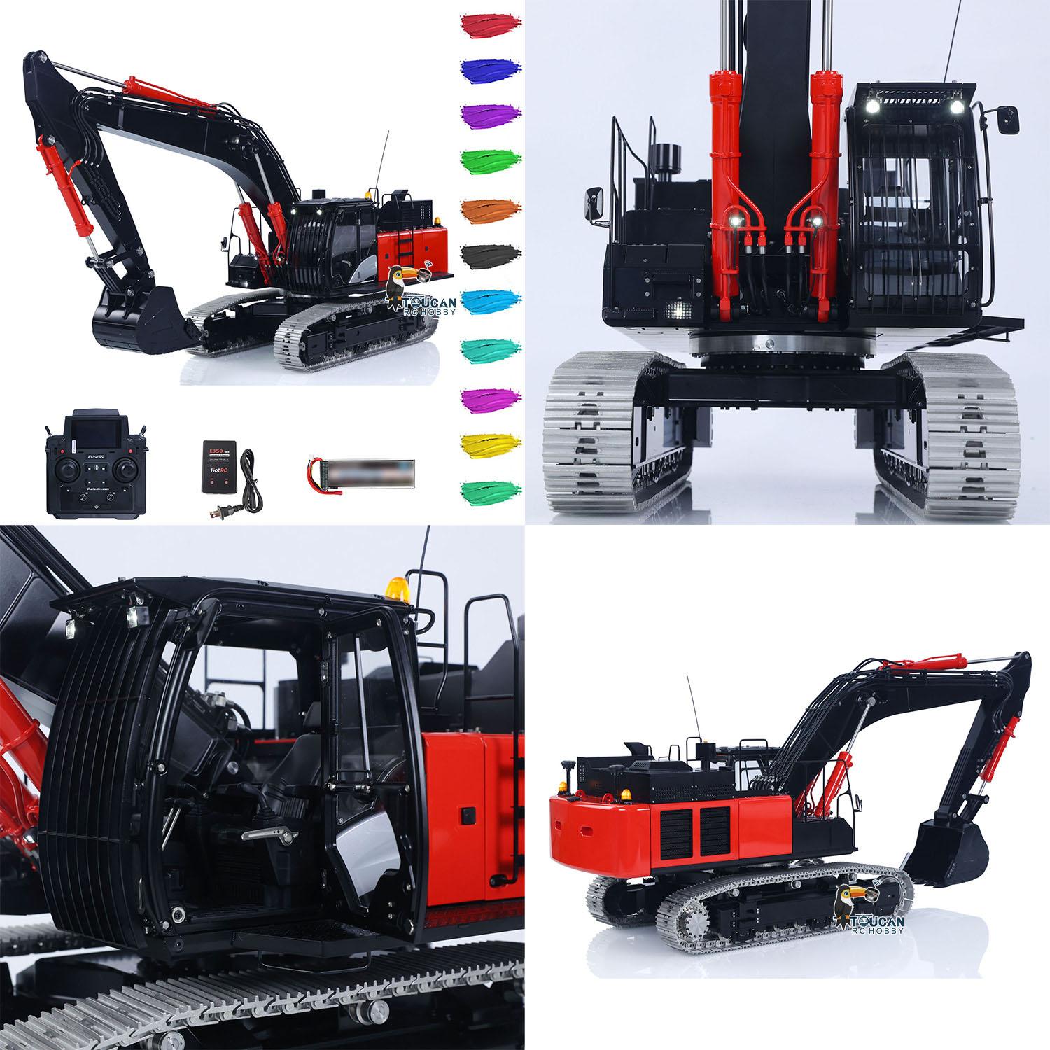 LESU 1/14 Remote Control Hydraulic Excavator Aoue ZX490 RTR CNC Metal RC Digger