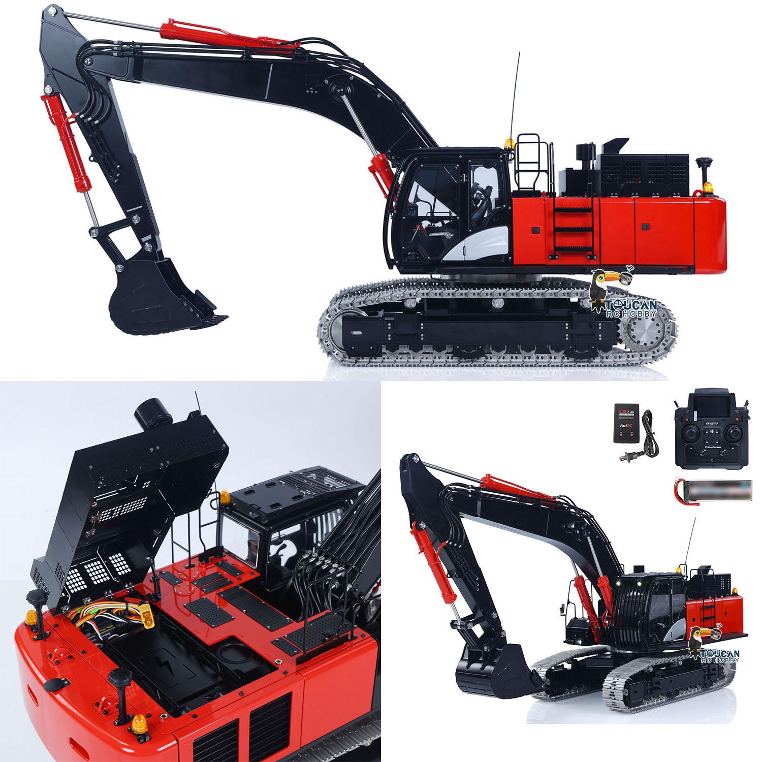LESU 1/14 Remote Control Hydraulic Excavator Aoue ZX490 RTR CNC Metal RC Digger